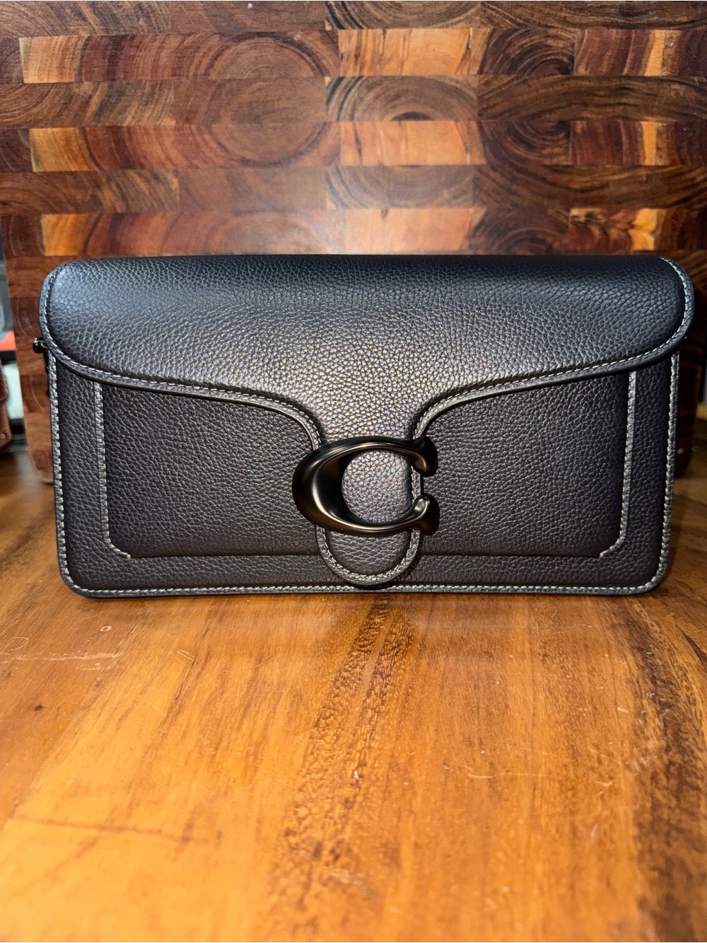 Coach tabby 26 in black with matte black hardware.